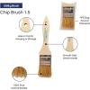 imagePro Grade  Chip Brushes  Paint Brush  Natural Bristle 15 Inch Smooth Wood Handle Hole for Hanging Versatile for Paints Stains Varnishes Acrylics Gesso  12 Pack Light Brown