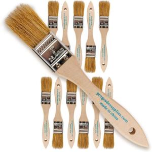 imagePro Grade  Chip Paint Brushes  12 Ea 1 Inch Chip Paint Brush Light Brown