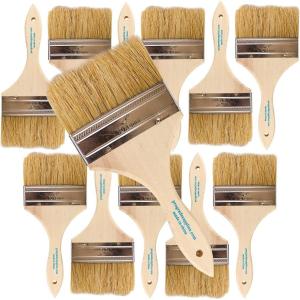 imagePro Grade  Chip Paint Brushes  12 Ea 4 Inch Chip Paint Brush Light Brown