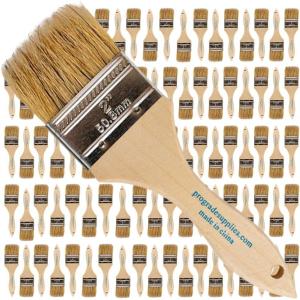 imagePro Grade  Chip Paint Brushes  96 Pack  2 Inch  Chip Brushes  Versatile for Paints Stains Varnishes  2 Inch Light Brown Chip Brushes MultiPurpose Use2
