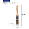 image12PK 1 inch Flat Brush Premium WallTrim House Paint Brush Set Great for Professional Painter and Home Owners Painting Brushes for Cabinet Decks Fences Interior Exterior ampamp Commercial Paintbrush