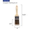 image12PK 2 inch Flat Brush Premium WallTrim House Paint Brush Set Great for Professional Painter and Home Owners Painting Brushes for Cabinet Decks Fences Interior Exterior ampamp Commercial Paintbrush