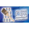 imagePro Grade  Paint Brushes  12Ea 3quot Angle Brushes