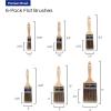 imagePro Grade  Paint Brushes  6 Pack Variety Flat Paint Brushes