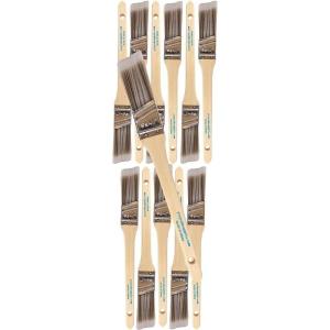 image12 Piece 1 inch Angle Sash Paint Brushes Medium Stiff Great for Professional Painters and homeowners Wall Paint Brushes for DecksFencesTrimInterior ampamp Exterior