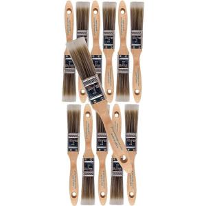 image12PK 1 inch Flat Brush Premium WallTrim House Paint Brush Set Great for Professional Painter and Home Owners Painting Brushes for Cabinet Decks Fences Interior Exterior ampamp Commercial Paintbrush