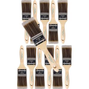 image12PK 2 inch Flat Brush Premium WallTrim House Paint Brush Set Great for Professional Painter and Home Owners Painting Brushes for Cabinet Decks Fences Interior Exterior ampamp Commercial Paintbrush
