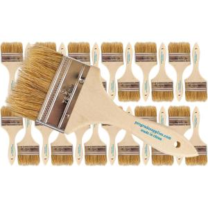 imagePro Grade  Chip Paint Brushes  24 Ea 3 Inch Chip Paint Brush Light Brown