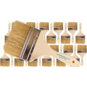 imagePro Grade  Chip Paint Brushes  24 Ea 4 Inch Chip Paint Brush Light Brown